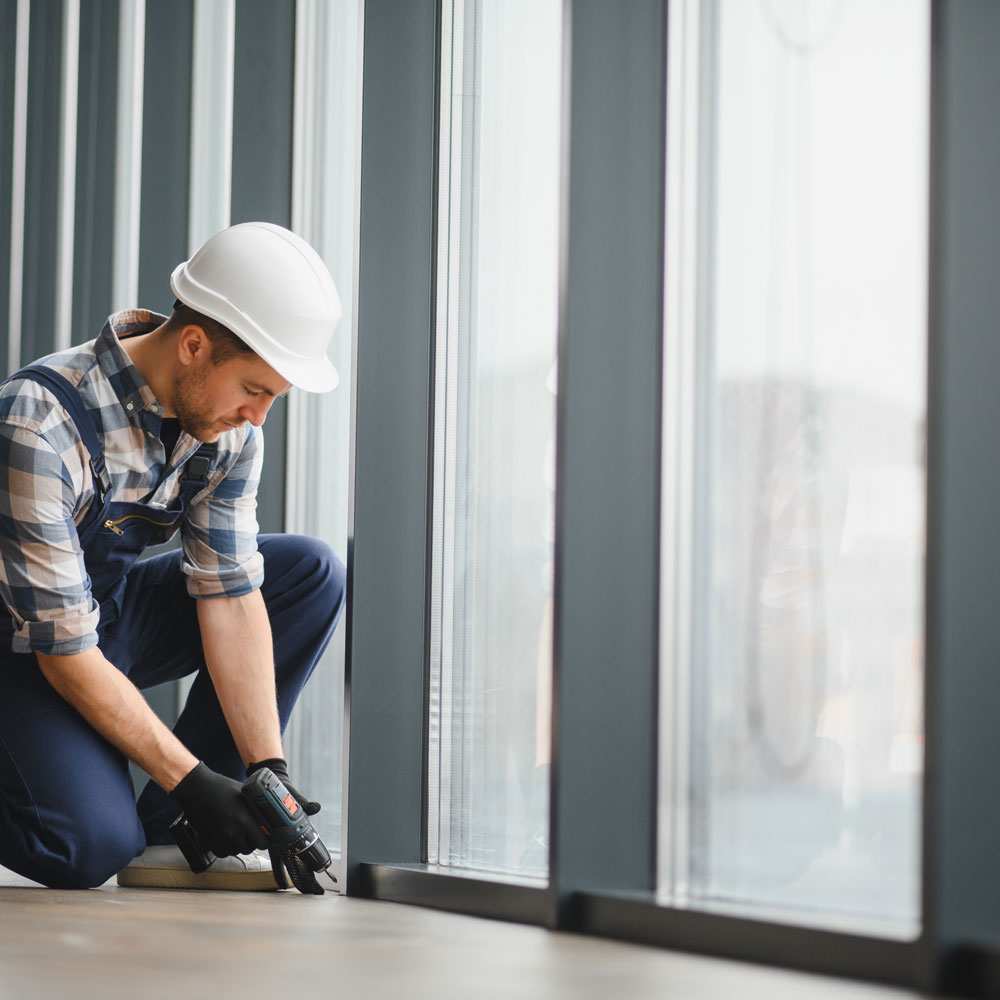Commercial building in Denver with new windows