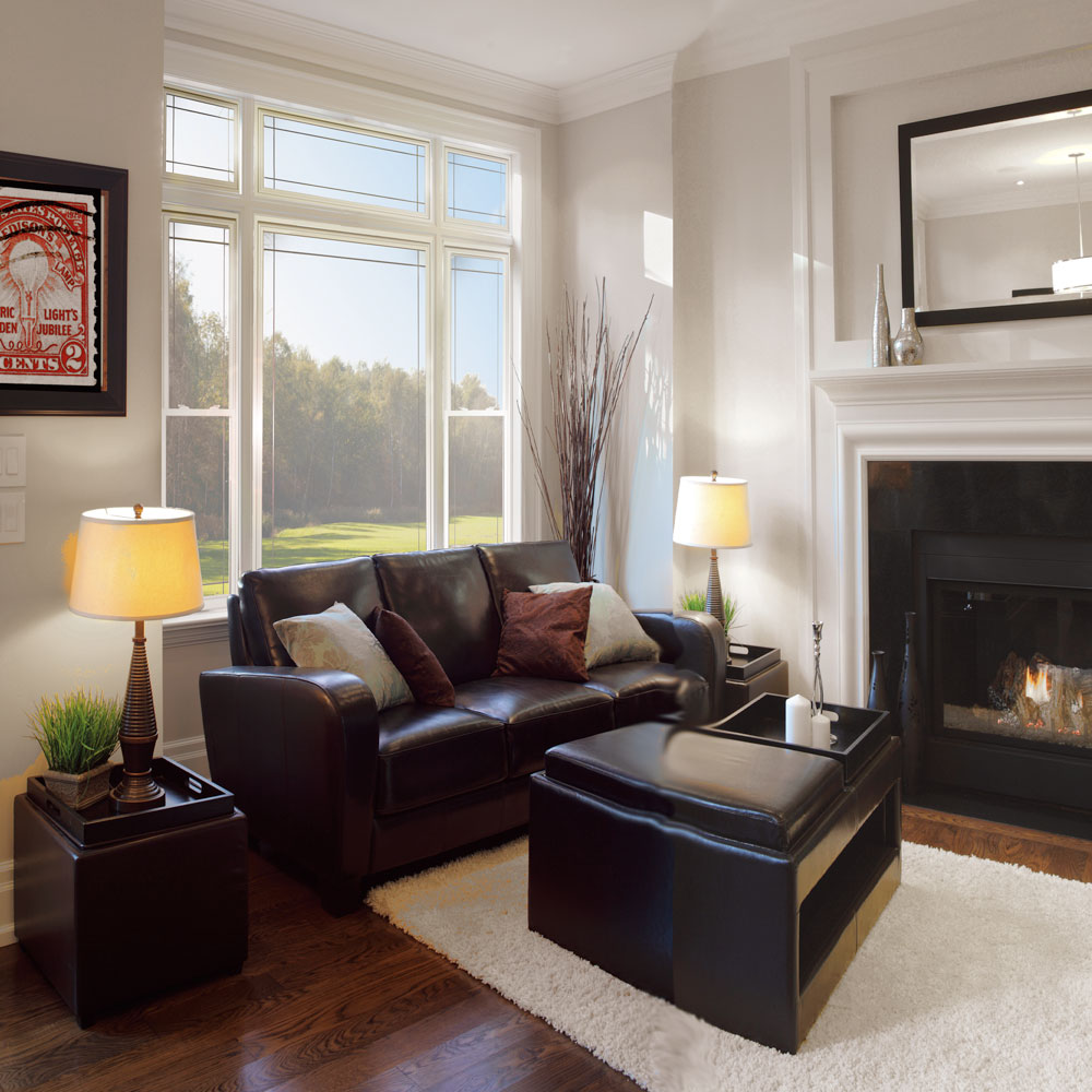 Bright home interior featuring Vinylmax Edison Series windows